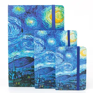 Fadvan — carnet de notes à peinture Gogh, couverture rigide, format A5, Pages d'organisateur pour journal intime