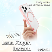Coque de téléphone magnétique transparente antichute Laudtec certifiée ISO avec cadre brillant en TPU+PC pour iPhone 16 17 18 Pro/Pro Max – Vente en gros