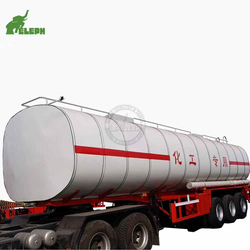 3 as roda 25000liter Trailer truk tangki kimia digunakan untuk transportasi bahan bakar asam fosforik