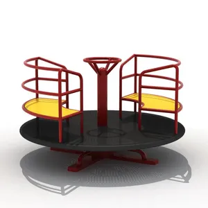 Açık döner sandalye çok oyunculu atlıkarınca Metal pikap elektriksiz oyun alanı tesisi kids'play merry go round