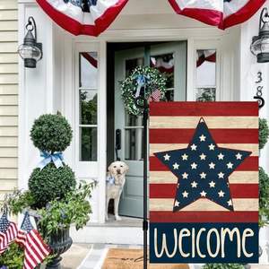 RABUSOFA 4th of July Double Sided <b>Garden</b> <b>Flag</b> 12x18 Inch Nylon Polyester with Digital Printing for Use Fiberglass Flagpole - Product Image 4