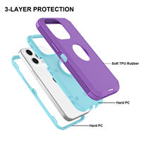 Étui robuste de protection intégrale pour iPhone 13 & 12 & 14 & 15 & 16 & 17 Pro Max, coque antichoc