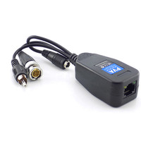 Balun vidéo CCTV HD 8MP, connecteur émetteur-récepteur DC RCA BNC vers RJ45 3-en-1 pour surveillance de sécurité CCTV, balun vidéo HD RJ45