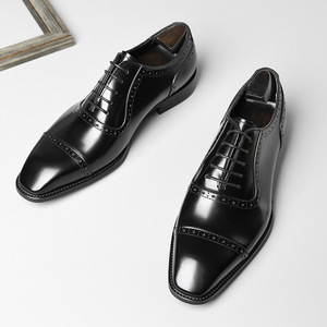 Nuevos zapatos de cuero formales de negocios, de alta calidad y lujo, con cordones, estilo Oxford, producto nuevo, hechos a mano. - Product Image 4