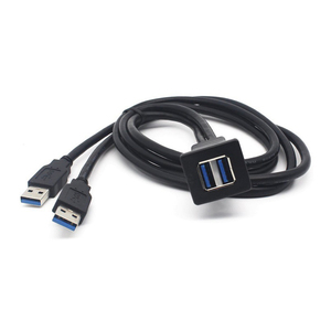 USB 3.0 xe USB bảng điều khiển kép gắn kết Hội Đồng Quản Trị một nữ cắm vào hai USB một nam nối mở rộng Sạc Cáp - Product Image 5