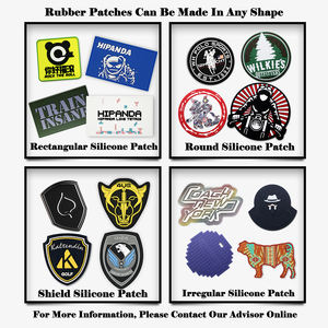 Hergestellt aus kunden spezifischem Gummi patch Umwelt freundlich geprägtes Logo Weich gummi Silikon <span class=keywords><strong>patches</strong></span> Aufnähen Stoff für PVC-Etiketten pflaster - Product Image 6