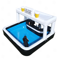 Bar aquatique gonflable portable en PVC, 15ft-8ft, prix usine, durable et orienté divertissement