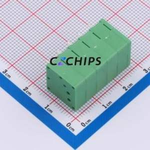 DB241R-5.0-5P-GN Spring Terminal Block Bent Lead Through Hole,P=5mm Connector 1x5P 5mm Green 5P - Product Image 2