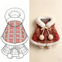 Tenue d'hiver pour poupée en peluche, col en fourrure à pompons, vêtements pour poupée, accessoires pour poupée, conception personnalisée et fabrication OEM disponibles