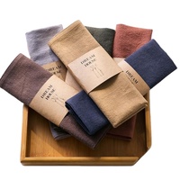 Mélange de lin et coton biologique teint en fil solide coloré torchon durable à séchage rapide doux essuie-mains maison cuisine napperon noël