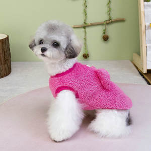 Vêtements d'hiver pour chiens et chats de petite et grande taille, <span class=keywords><strong>en</strong></span> polaire et <span class=keywords><strong>velours</strong></span>, motif visage d'ours, design décontracté, <span class=keywords><strong>pull</strong></span> <span class=keywords><strong>en</strong></span> <span class=keywords><strong>velours</strong></span> volant pour bouledogue français 25 - Product Image 6