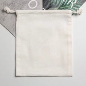 Bolsa Ecológica de Algodón Muselina con Cordón, Diseño Personalizado, Bolsa de Algodón Puro para Aperitivos, Manualidades y Uso Diario con Logotipo Personalizado - Product Image 3