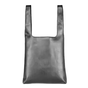 Alto Structured Womens Leather Tote Bag T Shirt Grandes sacolas para trabalho e escola com bolso com zíper