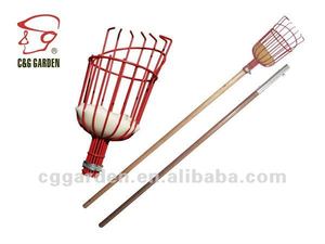 Recolector de frutas de acero A3 de venta Popular con mango de madera ajustable de 12 pies de longitud para herramientas de jardín - Product Image 4