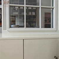 Remplacement de fenêtre DEMEA de style américain avec grilles personnalisées pour un look classique, faible entretien, rupture de pont thermique, aluminium à guillotine simple