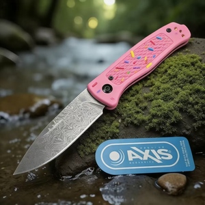 Cuchillo Plegable Ligero con Mango de Fibra de Nailon Damasco 535 S30V, Personalizado al por Mayor, para Campismo al Aire Libre - Product Image 5