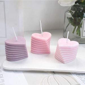 Wholesale Eco Friendly Product Valentine Mother Day Gift 2024 Heart-shaped love Custom Resin Silicone Candle Mold for Concrete - Product Image 5