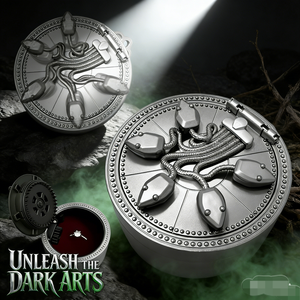 Boîte de rangement cinétique à engrenages, style gothique horrifique, pour bibelots, décor Forêt Interdite de l'Académie de Magie, coffre mystère Serpent. - Product Image 1