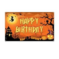 Nouvelle Décoration Suspendue d'Extérieur pour Halloween, Thème International, avec Drapeau, Crâne, Sorcière, Citrouille, Clown, pour une Ambiance Horreur