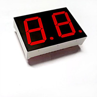 Afficheur LED à 7 segments à cathode commune Super Rouge (620-625 nm) 1 pouce 2 chiffres Module LED Houkem-10021-A/BSR 18 broches CC CA