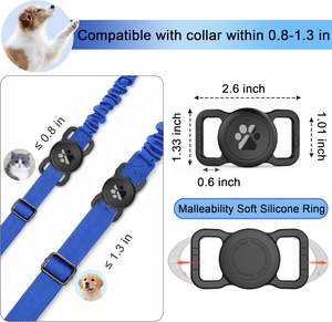 Hundepfoten-Silikonhülle, wasserdicht, für AirTag, Apple AirTag-Halterung & vollständiger Schutz für Haustier-Tracker gegen Verlust - Product Image 2