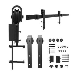 Kit de quincaillerie pour porte coulissante rustique en bois massif blanc de 6,6 pieds pour <span class=keywords><strong>la</strong></span> décoration de style ferme - Product Image 6