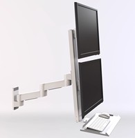 Soportes de Monitor Industriales Meisonic de Pared con Bandeja para Teclado, para Dos Monitores, Lanzamiento 2026