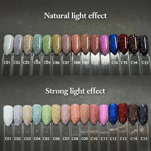 FZANEST-esmalte de Gel con purpurina reflectante, en <span class=keywords><strong>15</strong></span> colores, para discoteca - Product Image 6