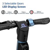 Patinete Eléctrico Plegable X11 Azul, el Mejor de la UE 2026, Rápido, con Motor sin Escobillas de 450W, Batería Extraíble y Amortiguador de Impactos, Ruedas de 10 Pulgadas