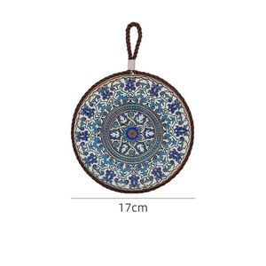 Vente en gros de tapis de table en céramique personnalisés avec impression rétro SYH1201, antidérapants, isolants, pour tasses à thé, café, etc. - Product Image 4