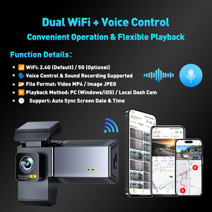 Caméra embarquée pour voiture Black Box 4K, caméra avant et arrière, WiFi, vision nocturne, enregistrement du <span class=keywords><strong>trafic</strong></span> - Product Image 5