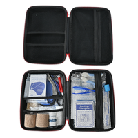 Trousse de premiers secours d'urgence portable grande capacité - Rouge, étanche en EVA pour soins des animaux de compagnie (chien/chat), voyages en plein air et camping