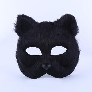 Halloween Animal Theme Party Furry <strong>Masks</strong> Costume Mardi Gras Carnival Cat <strong>Fox</strong> Face <strong>Mask</strong> for Women Girls Masquerade CM182 - Product Image 3