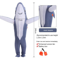 Vente en gros de costumes gonflables de requin de performance poupées de jeu de rôle de fête de cosplay vêtements gonflables de performance pour les fêtes
