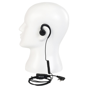 EEK021 Coiled 2-Pin C-Shape <b>Earpiece</b> For Retevis RT22, RT622, RT21, RT68, RT668, H777S - Product Image 5