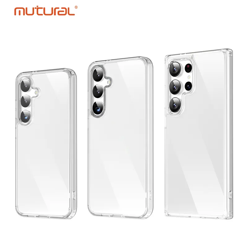 Casing ponsel kristal transparan Mutural casing penutup belakang bening tinggi untuk Galaxy Samsung S23 Ultra S24 Plus