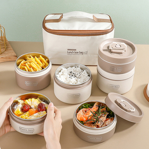 Yuedisi - Recipiente de Comida Apilable de 3 Capas, de Acero Inoxidable 304, Hermético, Apto para Microondas, con Aislamiento Térmico para Almuerzo - Product Image 2