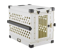Cages à chiens en métal empilables en gros, cages en aluminium pliables pour animalerie, abri, aéroport, commande en gros, réduction