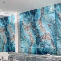 Plaques de Marbre PVC Haute Brillance pour Décoration Murale Intérieure Moderne