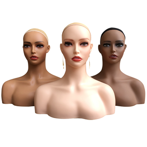 Mannequin réaliste de modèle de torse féminin avec des épaules de buste perruques chapeaux pour l'accessoire de beauté oreilles maquillage des yeux perruques lunettes affichage - Product Image 3