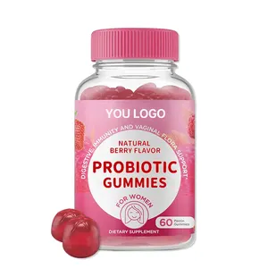 Nhà máy tùy chỉnh Halal trái cây Gummies Probiotic kẹo cải thiện ruột tăng cường khả năng miễn dịch hương vị khác nhau Probiotic Gummies