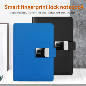 A5 Da Tổ Chức Kế Hoạch Máy Tính Xách Tay Nhật Ký Notepad Với An Toàn Khóa Ngón Tay Và Ổ Đĩa USB Kinh Doanh Vòng Chất Kết Dính Máy Tính Xách Tay - Product Image 3