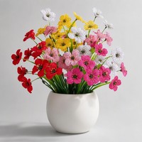 Fleurs artificielles résistantes aux UV pour l'extérieur, fausses plantes en soie, arbustes pour jardinières, jardins, porches, patios, décoration intérieure, vente en gros