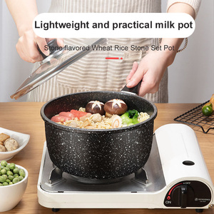 Sartén Antiadherente de Piedra Maifan de Alta Calidad TGYW, Revestimiento Natural Maifanshi, Juego de Utensilios de Cocina, Wok <span class=keywords><strong>para</strong></span> Freír con <span class=keywords><strong>Tapa</strong></span> de Vidrio - Product Image 4