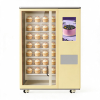 Distributeur automatique réfrigéré Yunyin Lift pour cupcakes, desserts de boulangerie à température constante, armoire de vente au détail en libre-service, 60 compartiments, 4G