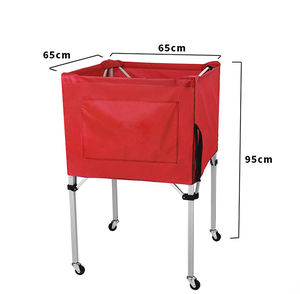 37 pulgadas x 26 pulgadas x 26 pulgadas Organizador de equipos deportivos de garaje Carro de voleibol - Product Image 4