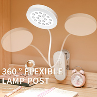 Lampe de table flexible à LED rechargeable 800 mAh avec contrôle tactile, lumière tricolore, protection oculaire, en ABS, idéale pour la lecture à l'hôtel