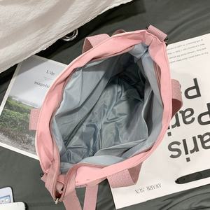 캐주얼 다채로운 격자 무늬 투명 플라스틱 버클 큰 숙녀 허리 핸드백 슬링 어깨 토트 메신저 가방 곰 펜던트 - Product Image 5