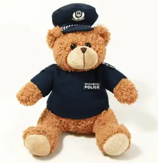 Модный детский подарок полицейский медведь плюшевый игрушечный медведь с полицейским костюмом