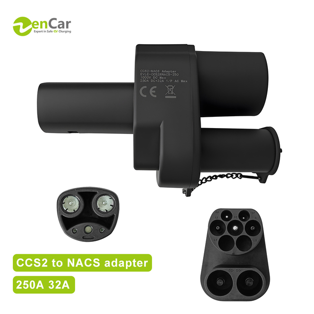 AC 32A DC 250A Fast EV Charging Adapter Combo CCS 2 to NACS for American Electric Cars DC Charging Converters